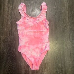 Gap Kids Pink Tie Dye One Piece Swimsuit, Size Medium
